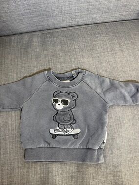 Kids Gray Bear Skateboard Sweatshirt - Unbranded